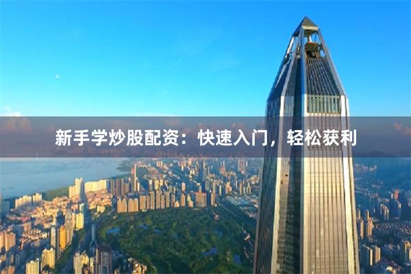 新手学炒股配资：快速入门，轻松获利